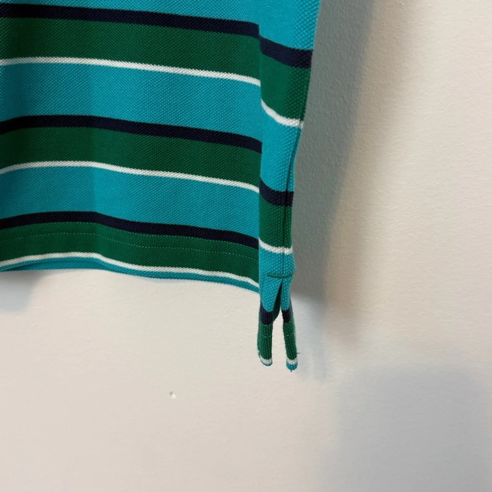 Nike Men's Club Striped Polo Shirt. Size XXL. Green and Blue Stripes. NWOT.